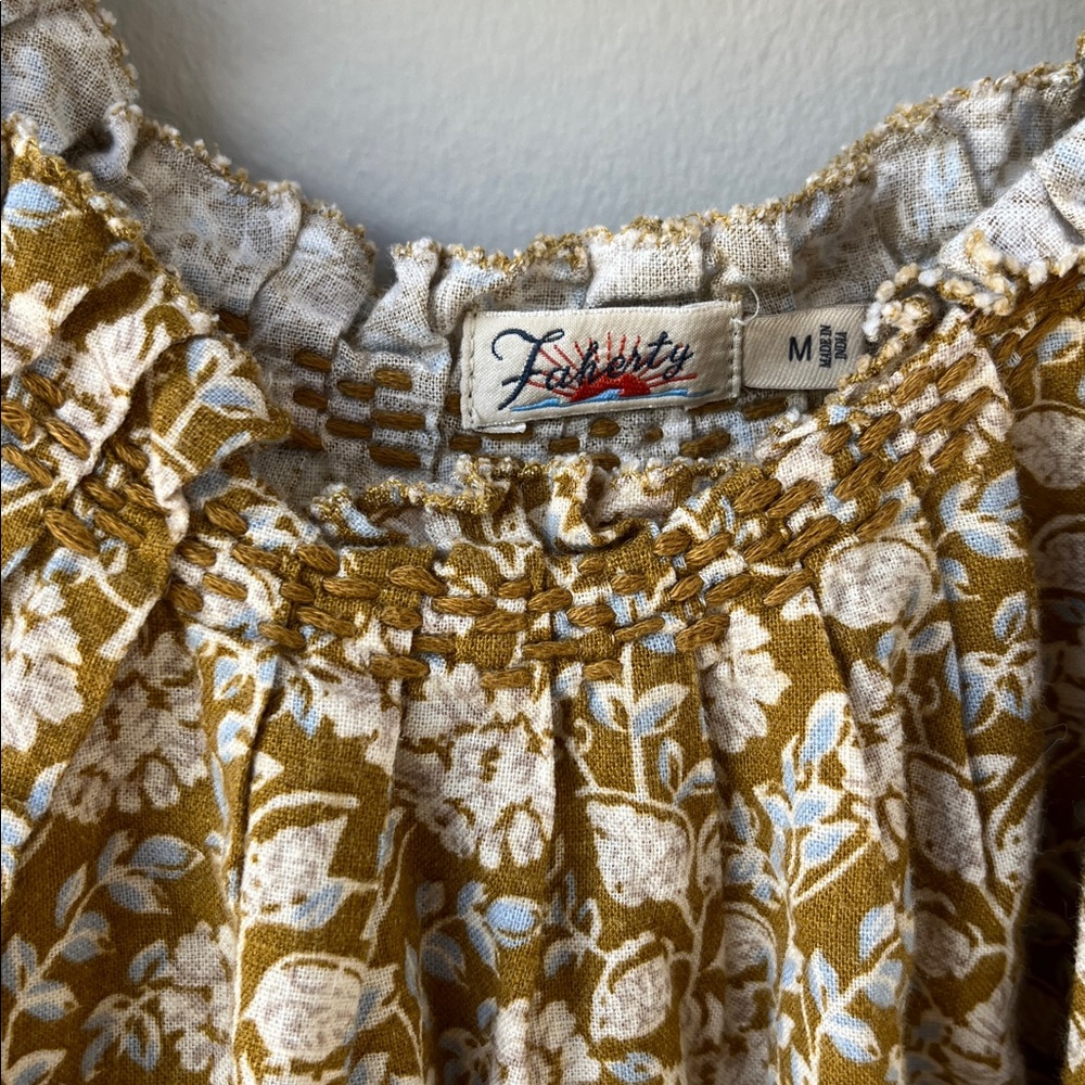 FAHERTY Annabelle Top in Golden Theodora Floral - Picture 4 of 6
